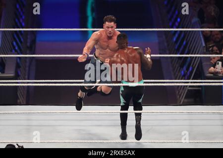 Glendale, Arizona, États-Unis. 22 septembre 2023. GLENDALE, ARIZONA - 22 SEPTEMBRE : WWE Smackdown au Desert Diamond Arena le 22 septembre 2023 à Glendale, Arizona. (Photo Alejandro Salazar/PxImages/Sipa USA) crédit : SIPA USA/Alamy Live News Banque D'Images