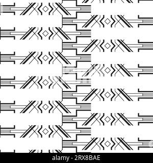 Motif abstrait monochromatique avec des lignes qui se croisent Illustration de Vecteur