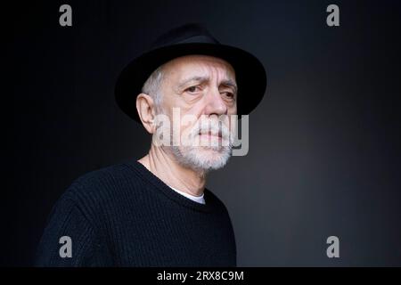 San Sebastian, Espagne. 23 septembre 2023. Fernando Trueba pose lors du 71e Festival International du film de San Sebastian à l'Hôtel Maria Cristina . (Photo de Nacho Lopez/SOPA Images/Sipa USA) crédit : SIPA USA/Alamy Live News Banque D'Images