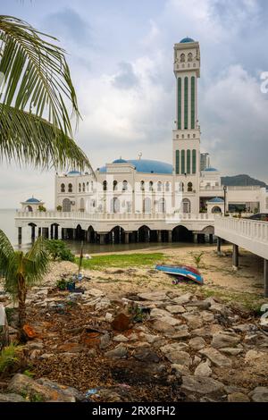 La mosquée flottante de Penang, Pulau Pinang, Malaisie Banque D'Images