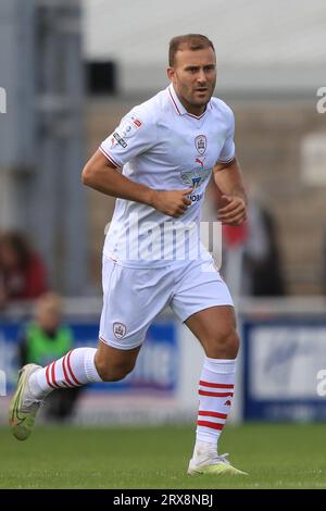 Northampton, Royaume-Uni. 23 septembre 2023. Herbie Kane #8 de Barnsley lors du match Sky Bet League 1 Northampton Town vs Barnsley au Sixfields Stadium, Northampton, Royaume-Uni, le 23 septembre 2023 (photo par Alfie Cosgrove/News Images) à Northampton, Royaume-Uni le 9/23/2023. (Photo Alfie Cosgrove/News Images/Sipa USA) crédit : SIPA USA/Alamy Live News Banque D'Images