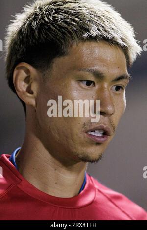 MADRID, ESPAGNE - SEPTEMBRE 23 : Kento Hashimoto lors du match de la Liga Hypermotion 2023/24 entre Alcorcon et Huesca au stade Santo Domingo. Crédit : Guille Martinez/AFLO/Alamy Live News Banque D'Images