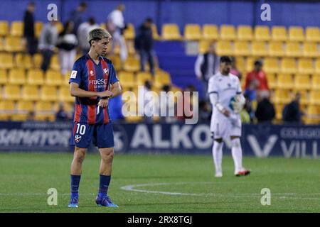 MADRID, ESPAGNE - SEPTEMBRE 23 : Kento Hashimoto lors du match de la Liga Hypermotion 2023/24 entre Alcorcon et Huesca au stade Santo Domingo. Crédit : Guille Martinez/AFLO/Alamy Live News Banque D'Images