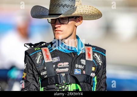 Fort Worth, Texas - 23 septembre 2023. Parker Retzlaff, pilote de la FUNKAWAY Chevrolet #31, concourant dans la NASCAR Xfinity Series Andy's Frozen Custard 300 au Texas Motor Speedway. Crédit : Nick Paruch/Alamy Live News Banque D'Images