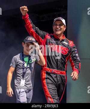 Fort Worth, Texas - 23 septembre 2023 : David Starr, pilote de l'ATS Chevrolet #07, concourant dans la NASCAR Xfinity Series Andy's Frozen Custard 300 au Texas Motor Speedway. Crédit : Nick Paruch/Alamy Live News Banque D'Images