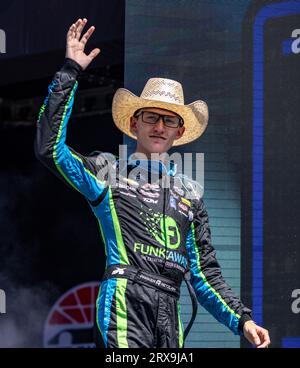 Fort Worth, Texas - 23 septembre 2023. Parker Retzlaff, pilote de la FUNKAWAY Chevrolet #31, concourant dans la NASCAR Xfinity Series Andy's Frozen Custard 300 au Texas Motor Speedway. Crédit : Nick Paruch/Alamy Live News Banque D'Images