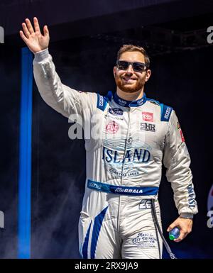 Fort Worth, Texas - 23 septembre 2023 : Kaz Grala , pilote de la Toyota n°26 Ruedebusch, en compétition dans la NASCAR Xfinity Series Andy's Frozen Custard 300 au Texas Motor Speedway. Crédit : Nick Paruch/Alamy Live News Banque D'Images