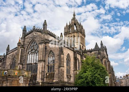 St. Cathédrale gothique médiévale de Giles dans la ville monumentale d'Édimbourg, en Écosse. Banque D'Images