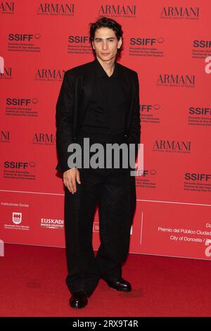 Donostia, Espagne. 22 septembre 2023. Enzo Vogrincic a assisté à la Society of the Snow la sociedad de la nieve Red Carpet lors du 71e Festival International du film de San Sebastian au Victoria Eugenia Theatre. Crédit : SOPA Images Limited/Alamy Live News Banque D'Images