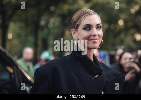 Milan, Italie - 23 septembre 2023 : Chiara Ferragni pour l'Attico à la Fashion week de Milan Banque D'Images