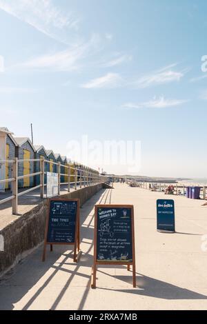 Minnis Bay, Birchington, Thanet, dans le Kent, UK Banque D'Images