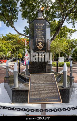 États-Unis, Floride, Miami, Little Havana, Memory of Bay of Pigs (Cuba) Banque D'Images