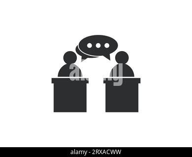 Icône débat, communication, discussion. Illustration vectorielle. Illustration de Vecteur