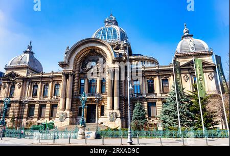 CEC Bank Palace construire une caisse d'épargne à Bucarest Financial Plaza Calea Victoriei , Bucarest, Roumanie Banque D'Images