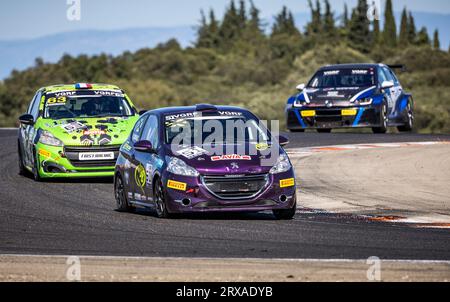 Ledenon, France. 24 septembre 2023. 51 CAMURAC Martial FRA, JSB compétition, Peugeot 208 RC, action, lors de la 5e manche du Championnat de France FFSA Tourisme - TC France 2023, du 22 au 24 septembre 2023 sur le circuit de Lédenon, à Lédenon, France - photo Marc de Mattia/DPPI crédit : DPPI Media/Alamy Live News crédit: DPPI Media/Alamy Live News Banque D'Images