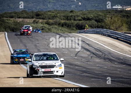 Ledenon, France. 24 septembre 2023. 07 BRICHE Florian FRA, JSB compétition, Peugeot 308 RC, action, lors de la 5e manche du Championnat de France FFSA Tourisme - TC France 2023, du 22 au 24 septembre 2023 sur le circuit de Lédenon, à Lédenon, France - photo Marc de Mattia/DPPI crédit : DPPI Media/Alamy Live News crédit: DPPI Media/Alamy Live News Banque D'Images
