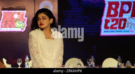Nafisa Kamal, propriétaire de la franchise du Bangladesh Premier League (BPL) Team Cumilla Victorians lors de la 10e édition du Bangladesh Premier League Banque D'Images