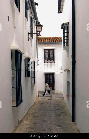 Ruelle, Grazalema, villages blancs, Pueblos Blancos, Andalousie, Espagne Banque D'Images