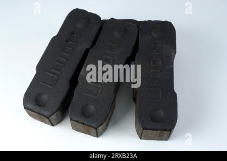 Briquettes de lignite, lignite, lignite, brickett, charbon, bricketts de charbon, énergie de charbon, combustibles fossiles, exempté, objet Banque D'Images