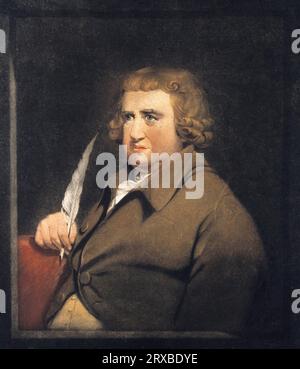 Erasmus Darwin, 1731 – 1802, médecin anglais, mezzotinte de couleur de J.R. Smith, d'après Joseph Wright, 1797 Banque D'Images