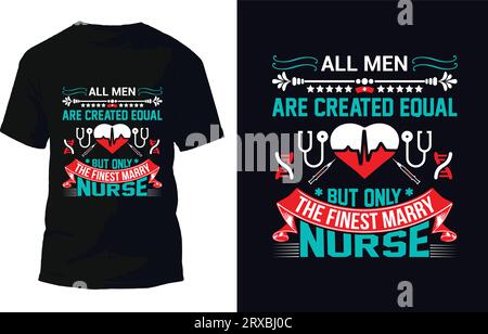 Vecteur de conception de T-shirt infirmière Illustration de Vecteur