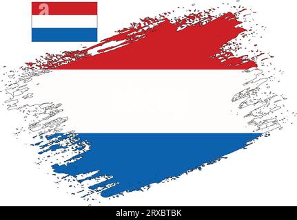 Brush Design Luxembourg Flag Vector Illustration de Vecteur