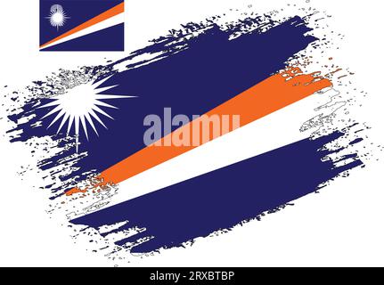 Brush Design Marshall Islands Flag Vector Illustration de Vecteur