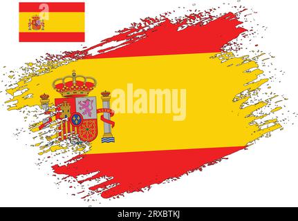 Brush Design Espagne Flag Vector Illustration de Vecteur