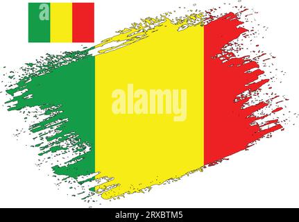 Brush Design Mali Flag Vector Illustration de Vecteur