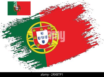 Brush Design Portugal Flag Vector Illustration de Vecteur