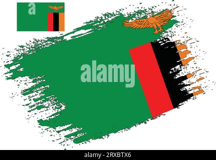 Brush Design Zambie Flag Vector Illustration de Vecteur