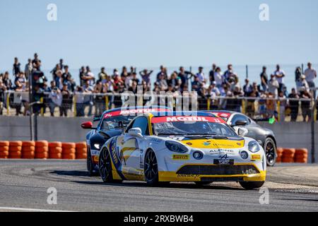 11 TIERCE Corentin FRA, LÉMERET Stéphane FRA, CMR, Alpine A110 GT4, ARGENT, lors de la 5e manche du Championnat de France FFSA GT - GT4 France 2023, du 22 au 24 septembre 2023 sur le circuit de Lédenon, à Lédenon, France - photo Marc de Mattia/DPPI crédit : DPPI Media/Alamy Live News Banque D'Images