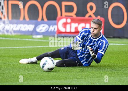Gand, Belgique. 24 septembre 2023. Le gardien de but de Gand Paul Nardi photographié avant un match de football entre KAA Gent et KAS Eupen, dimanche 24 septembre 2023 à Gand, le jour 08 de la saison 2023-2024 de la Jupiler Pro League première division du championnat belge. BELGA PHOTO TOM GOYVAERTS crédit : Belga News Agency/Alamy Live News Banque D'Images