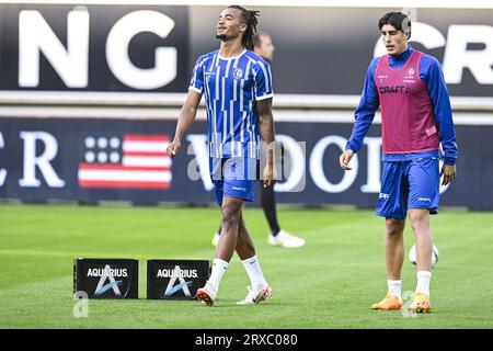 Gand, Belgique. 24 septembre 2023. Archibald Archie Brown de Gand photographié avant un match de football entre KAA Gent et KAS Eupen, dimanche 24 septembre 2023 à Gand, le jour 08 de la saison 2023-2024 de la Jupiler Pro League première division du championnat belge. BELGA PHOTO TOM GOYVAERTS crédit : Belga News Agency/Alamy Live News Banque D'Images