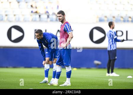 Gand, Belgique. 24 septembre 2023. Hugo Cuypers de Gand photographié avant un match de football entre KAA Gent et KAS Eupen, dimanche 24 septembre 2023 à Gand, le jour 08 de la saison 2023-2024 de la Jupiler Pro League première division du championnat belge. BELGA PHOTO TOM GOYVAERTS crédit : Belga News Agency/Alamy Live News Banque D'Images