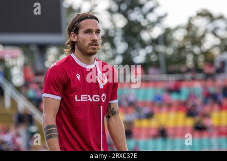 Berlin, Deutschland. 24 septembre 2023. Berlin, Deutschland 24. Septembre 2023 : Regionalliga Nordost - 2023/2024 - VSG Altglienicke vs FC Energie Cottbus im Bild : Jonas Hildebrandt (Energie Cottbus) crédit : dpa/Alamy Live News Banque D'Images