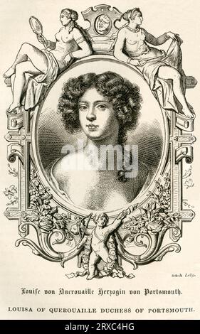 Europa, Großbritannien, Frankreich, Paris, Louise von Querouaille Herzogin von Portsmouth, Stahlstich aus ' Geschichte von England ' von Thomas Babington Macaulay , übersetzt von Wilhelm Beseler , Druck und Verlag von George Westermann, Braunschweig, 1863 . / Europe, Grande-Bretagne, France, Paris, Louisa de Querouaille Duchesse de Portsmouth, gravure sur acier de l'histoire de l'Angleterre de Thomas Babington Macaulay, traduction allemande de Wilhelm Beseler, maison d'édition George Westermann, Braunschweig, 1863 . Banque D'Images