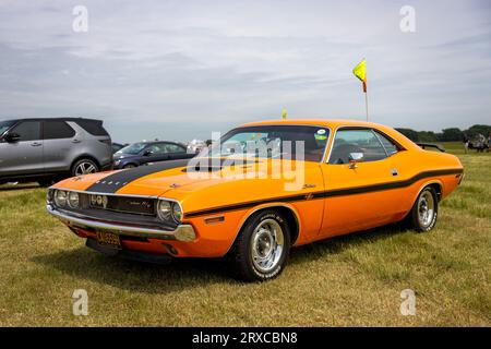 1970 Dodge Challenger R/T, exposé au volant Bicester qui s'est tenu au Bicester Heritage Centre le 17 juin 2023. Banque D'Images