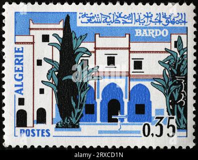 Musée national du Bardo sur timbre-poste tunisien Banque D'Images