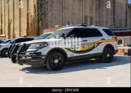 Ford Explorer police SUV ou voiture de police ou croiseur du bureau du shérif du comté de Montgomery Alabama à Montgomery Alabama, États-Unis. Banque D'Images