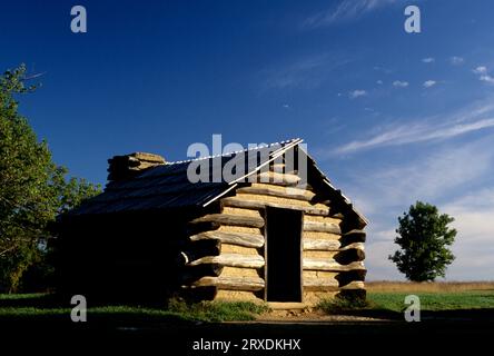 Refuge de camp de Muhlenberg, parc historique national de Valley Forge, Pennsylvanie Banque D'Images