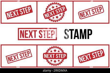 Next Step caoutchouc grunge set vector Illustration de Vecteur