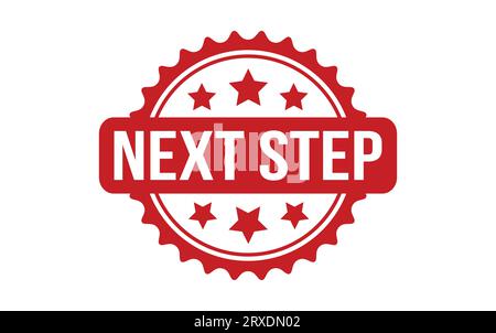 Vecteur de joint de tampon grunge en caoutchouc Next Step Illustration de Vecteur