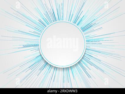 Les lignes circulaires bleues abstraites arrière-plan technologique futuriste. Conception vectorielle Illustration de Vecteur