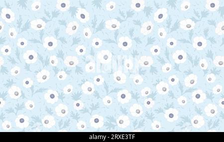 Vector Seamless Floral Pattern Illustration. Répétable horizontalement et verticalement. Illustration de Vecteur