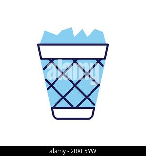Icône vectorielle associée à la corbeille Illustration de Vecteur
