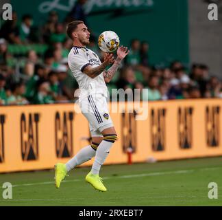 Austin, Texas. 24 septembre 2023 : le milieu de terrain du Galaxy de Los Angeles Tyler Boyd (11 ans) apporte une passe lors d'un match de Major League Soccer entre Austin FC et le Galaxy de Los Angeles le 24 septembre 2023 dans (image de crédit : © Scott Coleman/ZUMA Press Wire) À USAGE ÉDITORIAL SEULEMENT! Non destiné à UN USAGE commercial ! Crédit : ZUMA Press, Inc./Alamy Live News Banque D'Images