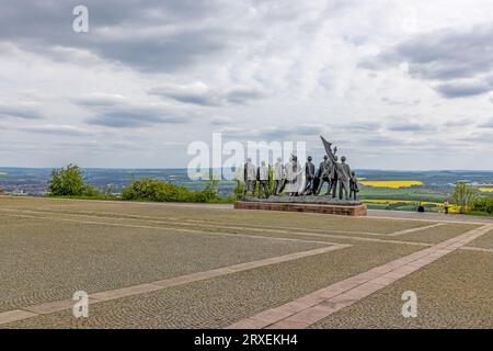 Photo du mémorial du camp de concentration de Buchenwald près de Weimar en Thuringe pendant la journée au printemps Banque D'Images