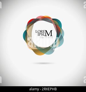 Logo cercle abstrait avec pétales. Illustration vectorielle Illustration de Vecteur