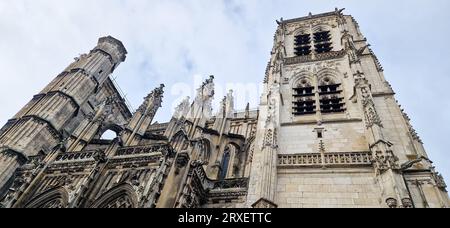 Collégiale Saint-Vulfran (XIIème), Abbeville, pas-de-Calais, hauts-de-France, france Banque D'Images